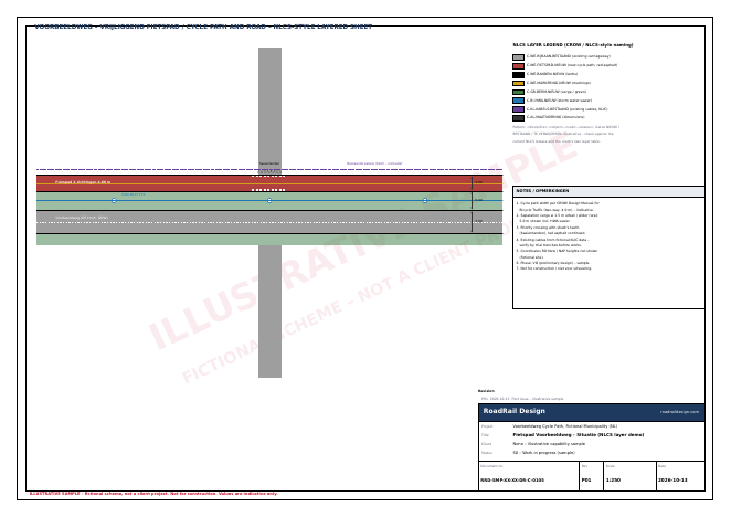NL cycle path – NLCS layered sheet